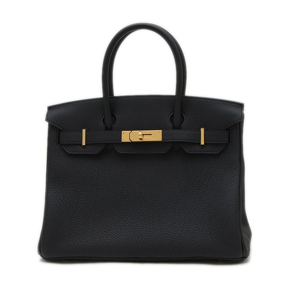 Hermes Hermès Birkin 30 Handbag Togo Black Gold Hardware K Stamp BP - Picture 1 of 7
